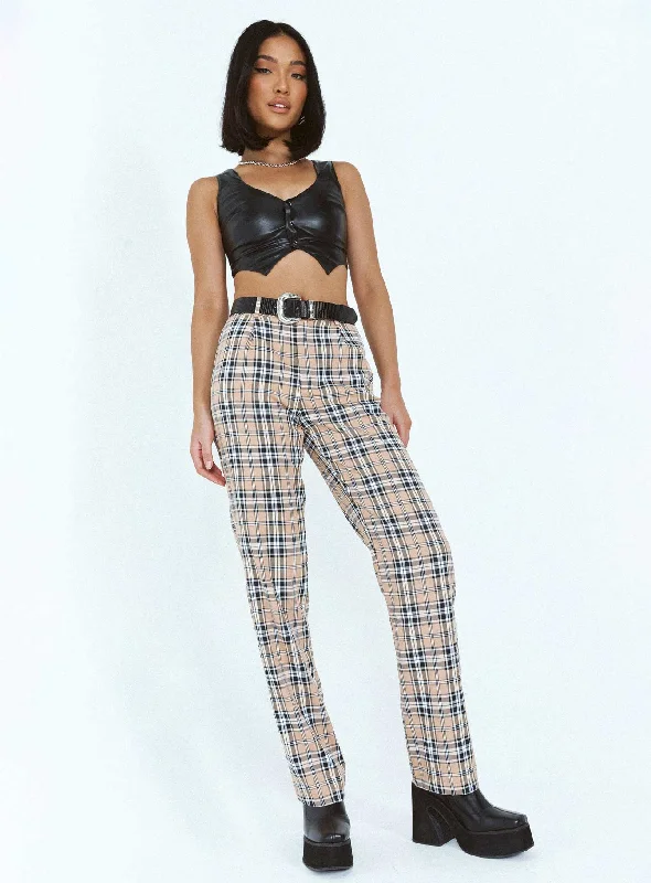 Titus Pants Beige Check