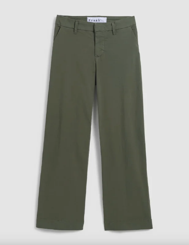 Westport Wide Leg Chino-Army