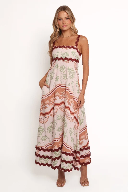 Briella Maxi Dress - Palm Tree Print