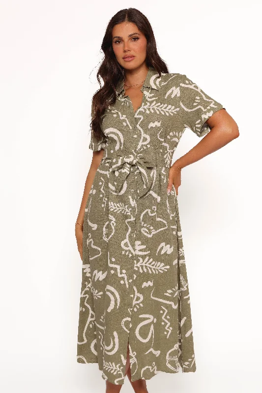 Gail Midi Dress - Sage