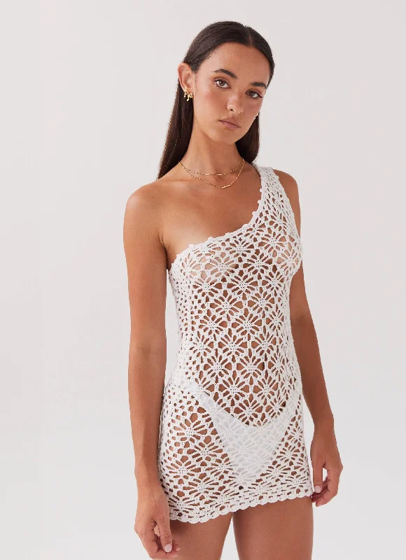 Linera Crochet Mini Dress - White