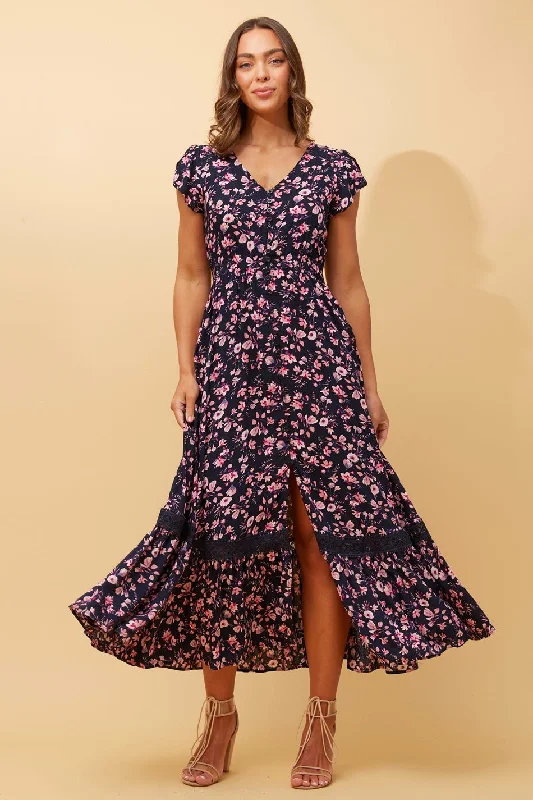 MOROCCO FLORAL MAXI DRESS