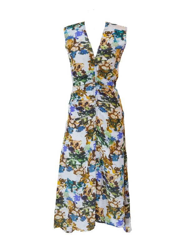 Pena Tora Midi Dress - Steel Blue