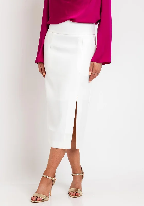 Serafina Collection Pencil Midi Skirt, White