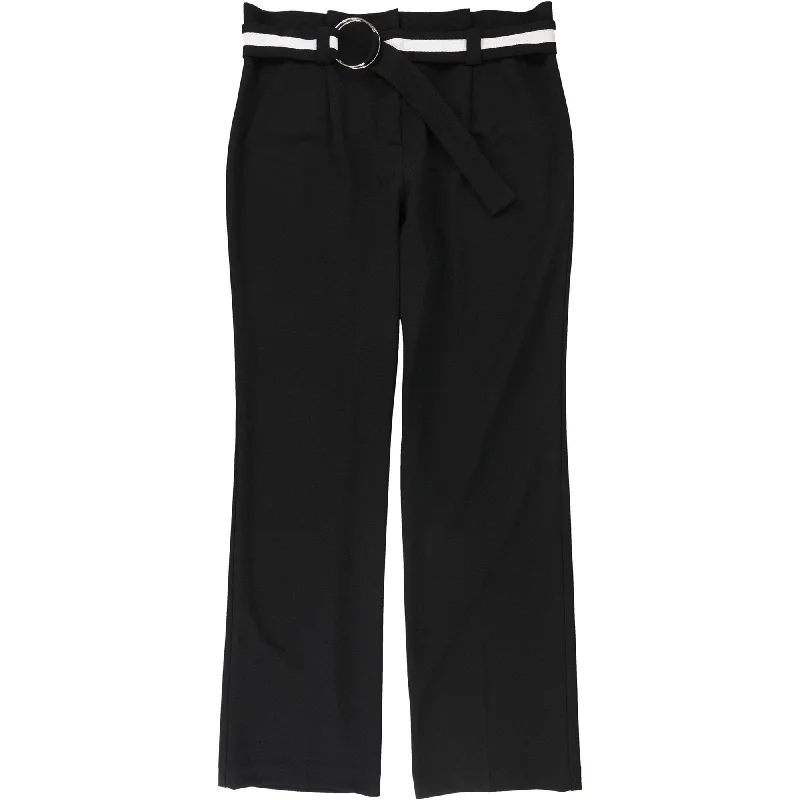 Alfani Womens Paper Bag Casual Trouser Pants, Black, 2