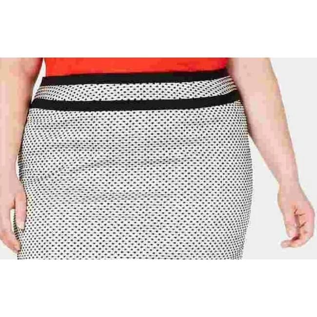 Calvin Klein Women's Gray Zippered Speckle Knee Length Pencil Wear To Work Skirt Gray Size 18W