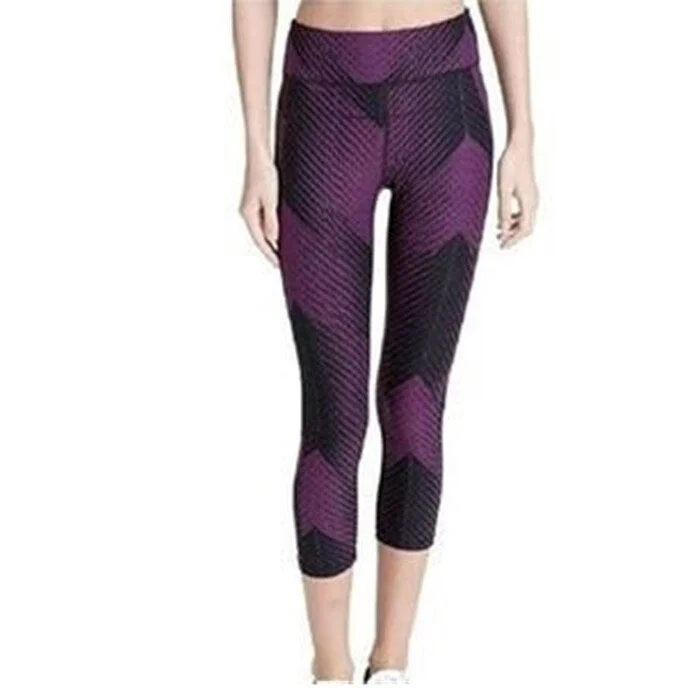 Calvin Klein Women's Printed High Waist Leggings Purple Size XL