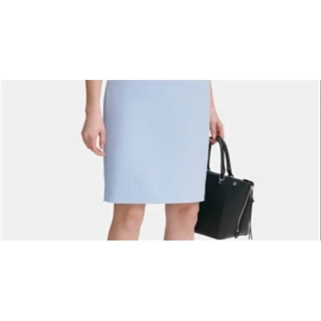 Calvin Klein Women's Scuba Crepe Pencil Skirt Blue Size 2