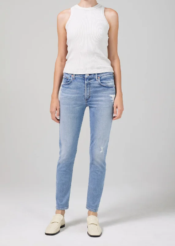 Ella Mid Rise Slim Crop - Carmen