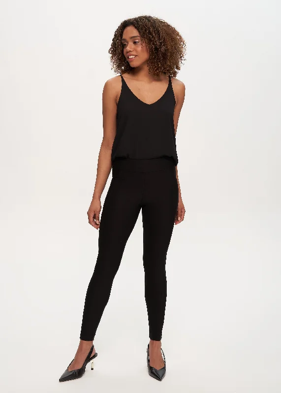 Jessica Biker Pant With Side Pockets - Black