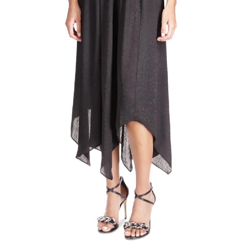 Michael Kors Women's Asymmetrical Maxi Skirt Black Size X-Large