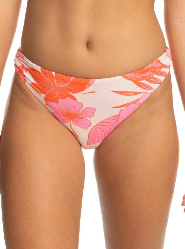 Printed Beach Classics Hipster Bikini Bottoms - Pale Dogwood Lhibiscus