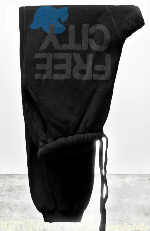 Superfluff Lux Pocket Sweatpant - Super Black / Blue