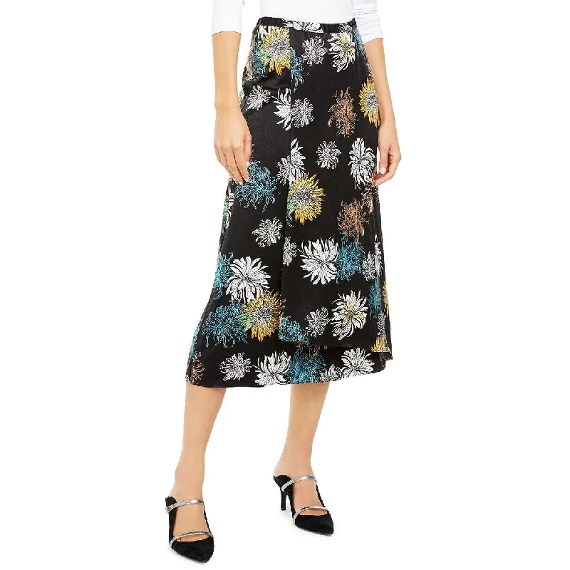 Alfani Women's Floral-Print Faux-Wrap Skirt Bloom Gallery Size 10