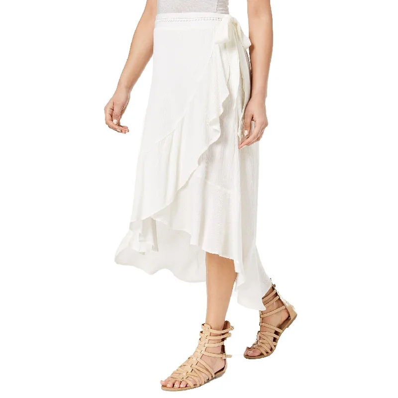 American Rag Juniors High Low Wrap Skirt Egret Size Extra Large - White - X-Large