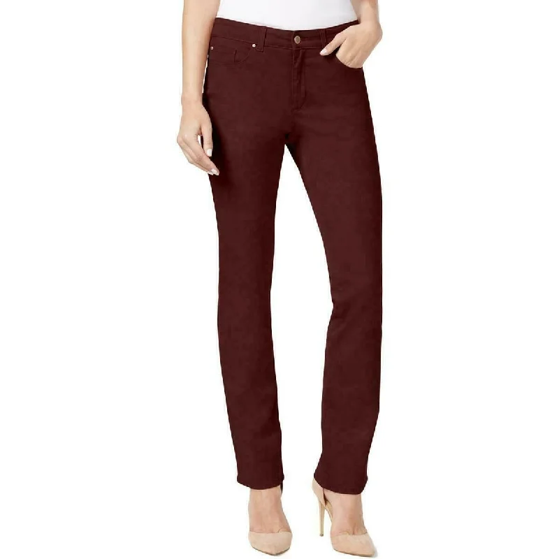 Charter Club Women's Petite Lexington Straight-Leg Jeans Red Size 6P