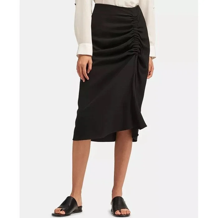 DKNY Women's Ruched Side Skirt Black Size 6