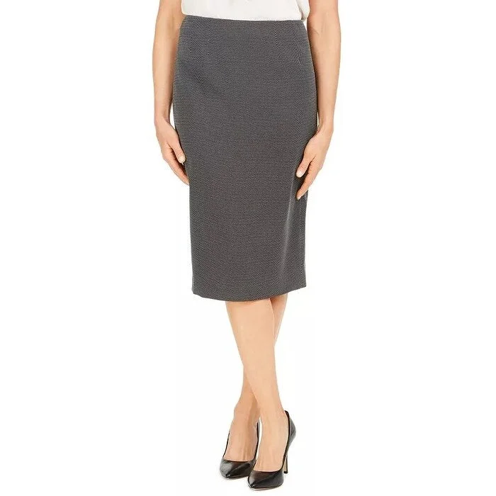 Kasper Women's Pin Dot Pencil Skirt Black Size 18