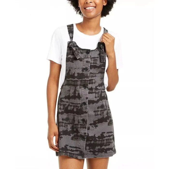 Tinseltown Juniors' Knotted Skirtall Black Size Medium